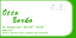 otto borko business card